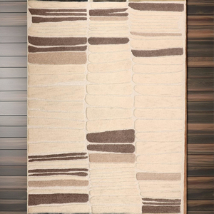 Alfombra de lana hecha a mano ultra suave moderna de lujo alfombra antideslizante para el hogar Hotel acolchado sala de estar alfombra con estampado geométrico - Product Image 2