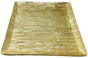 Assiettes texturées dorées, plateau rond en métal martelé, plateau décoratif, bol à salade de fruits, décoration de table de luxe pour mariage et fête - Product Image 2