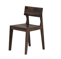 Chaise de salle à manger Bruna de haute qualité en finition expresso noyer style moderne rustique répondant aux normes d'exportation pour l'utilisation dans la salle à manger