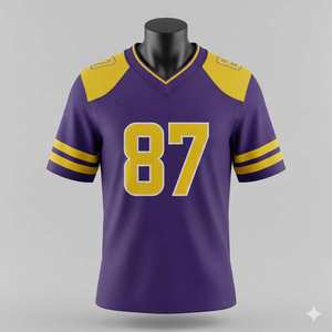 Camiseta de Fútbol Americano 100% Poliéster, Sublimación, Transpirable, Ligera, Diseño Personalizado, Totalmente Personalizable - Product Image 1