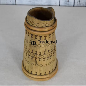 Natural Wooden Classic <b>Mug</b>-Eco-Friendly Food Safe <b>Reusable</b> Anti-Corrosion Coating Built-In Handle for Business Gifts Outdoor Use - Product Image 3