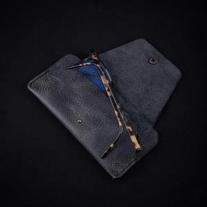 Sleek Classic Luxury Genuine Leather <b>Glasses</b> Holder Lightweight Water Resistant Travel Eyewear Sleeve Multi-Functional LGC-0126 - Product Image 5