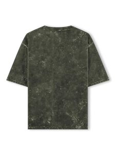 Boxy Fit Mens Heavy Jersey <b>Tshirt</b> With Acid Wash Distressed Retro Print Streetwear Fashion Top - Product Image 1
