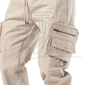 2026 Most Popular Solid Color Cotton Men's Casual <b>Trousers</b> Fashion Men's Slim Cargo Pants 6 Pocket Cargo <b>Trouser</b> for Men - Product Image 4