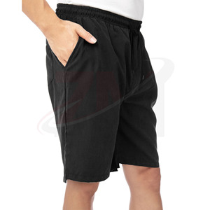 Shorts décontractés en coton pour hommes, respirants, légers, pour l'été, la plage, le sport, avec cordon de serrage à la taille, coupe décontractée, basiques et unis - Product Image 5