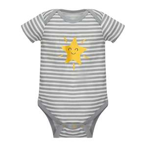 Newborn Wholesale Custom Print Breathable Anti-Bacterial Eco-Friendly Unisex Baby Romper Long Sleeve Bamboo Two Way YKK Zipper - Product Image 1