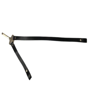 Ceinture en cuir véritable noir avec boucle métallique, sangle réglable, reproduction américaine, ceintures porte-épée en cuir noir à clipser - Product Image 5