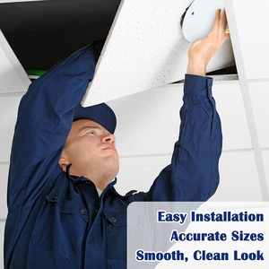 Tấm Phủ Trần Tấm Phủ Điện Tròn Phẳng Bằng Kim Loại Tấm Phủ Tường Hình Tròn Trống Kèm Ốc Vít Nắp Công Tắc Quạt Trần - Product Image 4