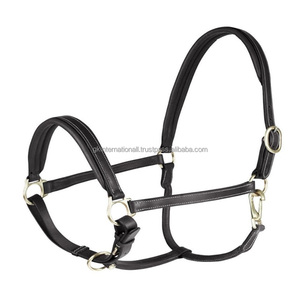 Accessoires personnalisés pour chevaux licou d'équitation fait à la main rembourrage de vache extra doux et coutures contrastées durables licou en cuir pour chevaux - Product Image 4