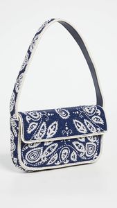 Bolso de Hombro Individual de Lujo para Mujer con Bordado Geométrico de Cuentas y Tachuelas, Bolso de Moda con Cierre de Aro y Cuentas Personalizadas para Otoño - Product Image 6