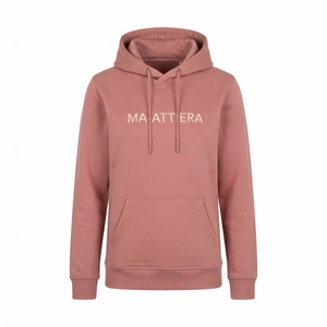Sudadera con Capucha para Mujer, Color Rosa Polvoriento, Felpa, Informal, con Capucha, Logotipo Personalizado, Ropa Urbana - Product Image 3