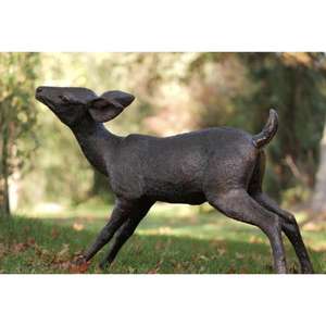 Decoración Navideña, Escultura de Ciervo Bebé de Bronce, Figura de Reno de Hierro Fundido Hecha a Mano, Decoración de Jardín - Product Image 3