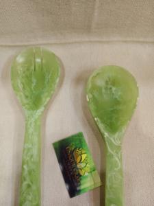 Juego de Cubiertos de Resina con Diseño Único UCI, Cuchara y Tenedor para Ensalada, para Bodas y Navidad, Juego de Regalo de Utensilios de Cocina - Product Image 2