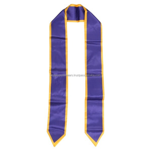 Étole de graduation unisexe personnalisée avec logo, en satin polyester imprimé et tricoté - Product Image 1