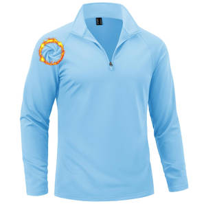 Sudadera personalizada para hombre con cremallera de un cuarto, cuello alto, de algodón tejido y forro polar, suministro directo de fábrica, MOQ bajo, talla personalizada, envío mundial - Product Image 2