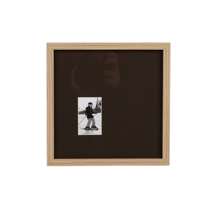 Square Dark Wood <b>Photo</b> <b>Frame</b> With Beige Matting Minimalist Small <b>Insert</b> Picture <b>Frame</b> for Home Wall Tabletop Decoration - Product Image 4