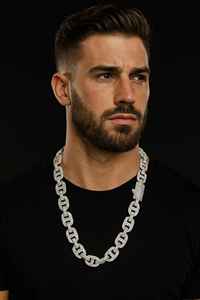 Collar de Cadena Cubana con Ancla, Estilo Hip Hop, para Rapper, Plata 925, con Diamantes de Moissanita, Joyería Brillante, para Fiestas, Regalo - Product Image 5