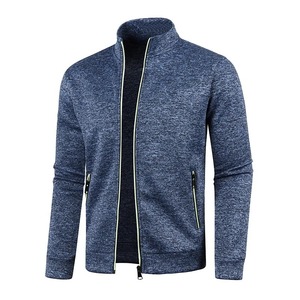 Automne hiver hommes décontracté Cardigan veste poches zippées couleur unie à manches longues tricot vêtements d'extérieur confortables sweats amples - Product Image 2