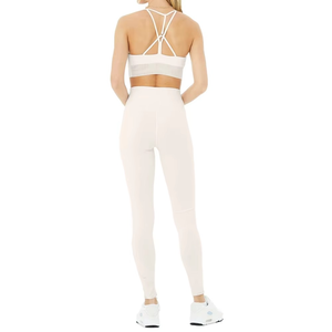 Conjunto Deportivo para Mujer, Top Corto y Leggings de Cintura Alta, Ropa Deportiva Ajustada para Yoga, Gimnasio y Ejercicio, Fabricación Personalizada OEM - Product Image 2