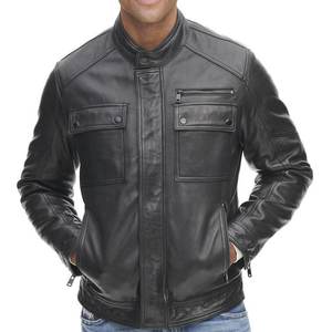 Novedades, Chaqueta Gris con Logotipo Personalizado para Hombre, Chaquetas de Cuero Vintage para Hombre, Chaqueta Highstreet, Chaqueta de Invierno de Alta Calidad - Product Image 1