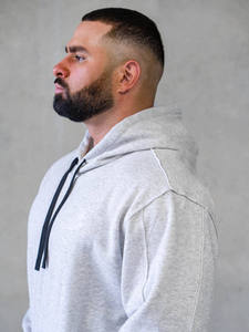 Men Pullover Hoodie Factory Custom Logo Blank Regular Fit Hoodie Unisex for Sweatshirt Cotton Drop Shoulder Pullover Hoodie - Product Image 4