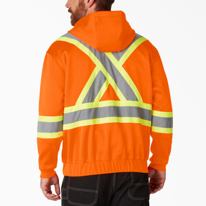 Vêtements de sécurité réfléchissants pour la construction, sweat-shirt d'hiver haute visibilité classe 3 en polyester, vente en gros - Product Image 6