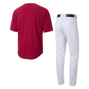 Conjunto de Uniforme de Béisbol Moderno en Gris para Hombre, Manga Corta, Personalizable con Número de Jugador, Jersey y Pantalón, Ropa Deportiva - Product Image 2