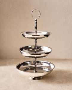 New Arrivals Double Lace Eco-Friendly Modern Design Stainless Steel <b>Cake</b> <b>Stand</b> with Customizable Options for Home & Hotel Decor - Product Image 6