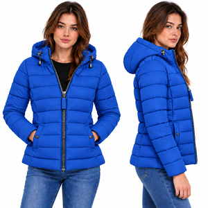 BROTHERS BOND INDUSTRY Chaqueta acolchada con capucha para mujer, ropa de abrigo acolchada de invierno, informal, ajustada, térmica, cálida y transpirable - Product Image 4