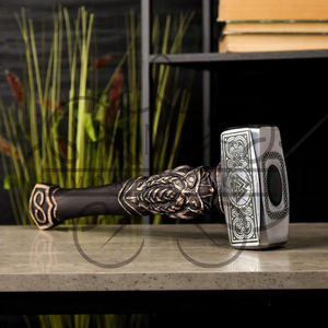 Mortal Saga Marteau de réflexion multifonction luxueux, manche en bois de frêne, tête en acier Damas, finition polie haute brillance, conception durable 13.58 - Product Image 6