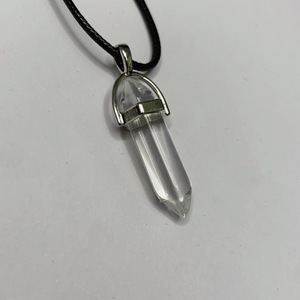 <b>Quartz</b> Hexagonal Agate Bullet Pendulum Crystal Amethyst Pendant <b>Necklace</b> for Women and Men - Product Image 5