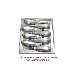 Elevador de mano para dentista de alta calidad con mango estándar, en estuche metálico - Product Image 2