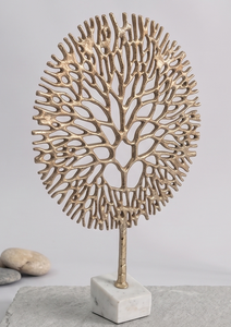 Tree Shape Metal Handcrafted Metal Elegant Gold Coral Aluminum Sculpture Luxury Decorative Accent Home Desktop Tabletop <b>Object</b> - Product Image 6