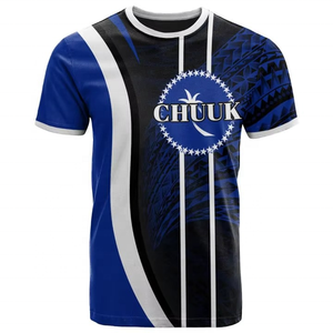 Camiseta Transpirable de Poliéster con Estampado Digital Tribal Polinesio de Alta Calidad para Hombre, Venta al por Mayor, Gimnasio, Samoa, Negra, Manga Corta - Product Image 3