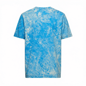 เสื้อยืดผู้ชาย แขนสั้น ผ้าฝ้าย ทรงโอเวอร์ไซส์ ลายพิมพ์สีน้ำเงิน ผ้าเจอร์ซีย์ถัก สไตล์ลำลอง - Product Image 6