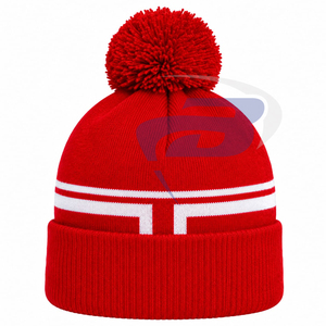เดลต้า |   ซิกมา |   หมวกไหมพรม Theta DST Sorority สำหรับฤดูหนาว สีแดงและสีขาว ปักลาย 3 มิติ พร้อมพู่ห้อย - Product Image 3