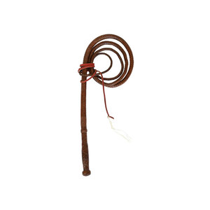 Fouet de haute qualité avec manche en bois, design enroulé marron, pour l'équitation et les sports équestres - Product Image 1