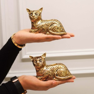 Juego de Portavelas con Forma de Gato Glow Studio, Acabado Dorado, Decoración Duradera para el Hogar - Product Image 6