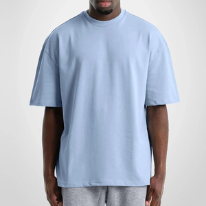 Camiseta Oversize de Hombre con Hombros Caídos, Cómoda, de Algodón Suave, Ajuste Holgado, Ropa Casual de Moda para Hombre - Product Image 1