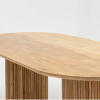 Mesa de Comedor de Madera de Teca Sólida para Banquetes, Restaurantes, Hoteles, Villas, Resorts, Cafés, Mobiliario Comercial para Hostelería, Venta al Por Mayor