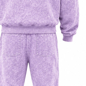 Chándal Unisex de Algodón Lavanda con Capucha y Logotipo MA Estampado en la Espalda, Ropa Casual Estilo Otoño - Product Image 3