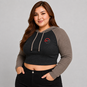 Durable Women's Cropped Hoodie Custom Logo Soft Cotton Fleece Warm Breathable Pullover Casual Wear Women Cropped Hoodie - Product Image 5