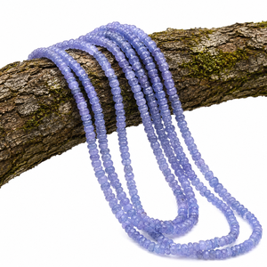 Perles facettées rondes en Tanzanite naturelle AAA, 16 pouces, bleu violet, pour la fabrication de bijoux, prix de gros, marque Lustre - Product Image 2