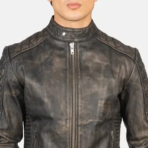 Blouson en cuir personnalisé avec logo imprimé sur le devant, respirant, séchage rapide, coupe-vent, hiver, extérieur, décontracté, élégant, unisexe, design 2026 - Product Image 6
