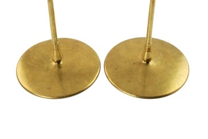 Support de bougie conique vintage en laiton fait main ILAHI, motif gaufré, 1 couleur, haute qualité, résistant à la chaleur, pour la maison - Product Image 1