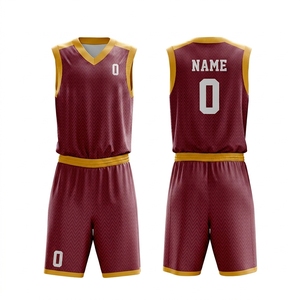 Custom Basketball Uniform Set Jersey Shorts V Neck Mesh Breathable Sublimation OEM Wholesale Manufacturer - Product Image 1