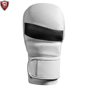 Gants de sparring MMA de haute qualité, sur mesure, en cuir PU, antidérapants, avec sangle de poignet réglable, fermeture auto-agrippante, pour adultes - Product Image 2