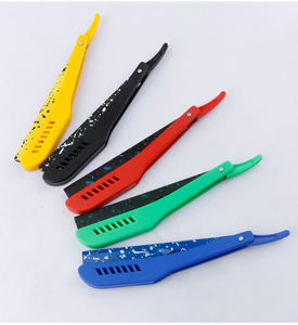 Adjustable <b>Blade</b> ABS Barber <b>Razor</b> with Stainless Steel <b>Blade</b> and Speckle Handle in Yellow Black Red Green Blue - Product Image 4