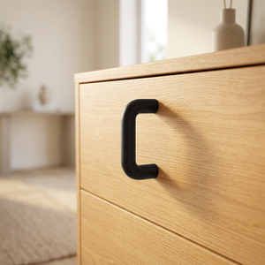 Poignée de porte moderne en laiton, quincaillerie de meubles au design classique, noir mat, pour commode, chambre et armoire de salon - Product Image 3
