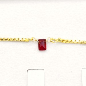 Garnet Quartz Slider <b>Bracelet</b> 6x4mm Tiny Gemstone <b>Adjustable</b> Dainty Handmade Charm Jewelry Gift Women - Product Image 5